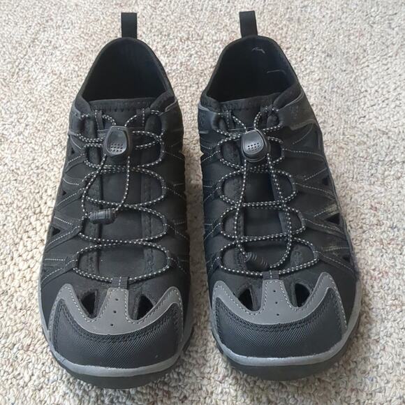 Eddie Bauer Men's Arvada Bungee Lace Lightweight Water Sandals Size 9M Black - Picture 2 of 9